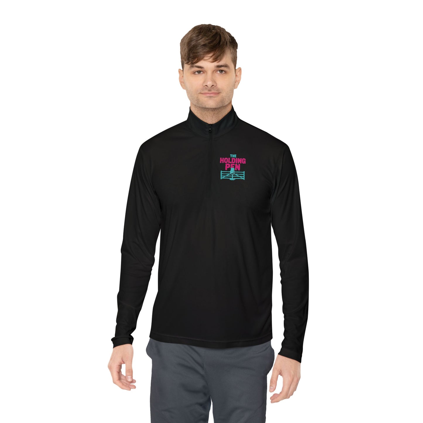 Warning The Holding Pen Quarter-Zip Pullover